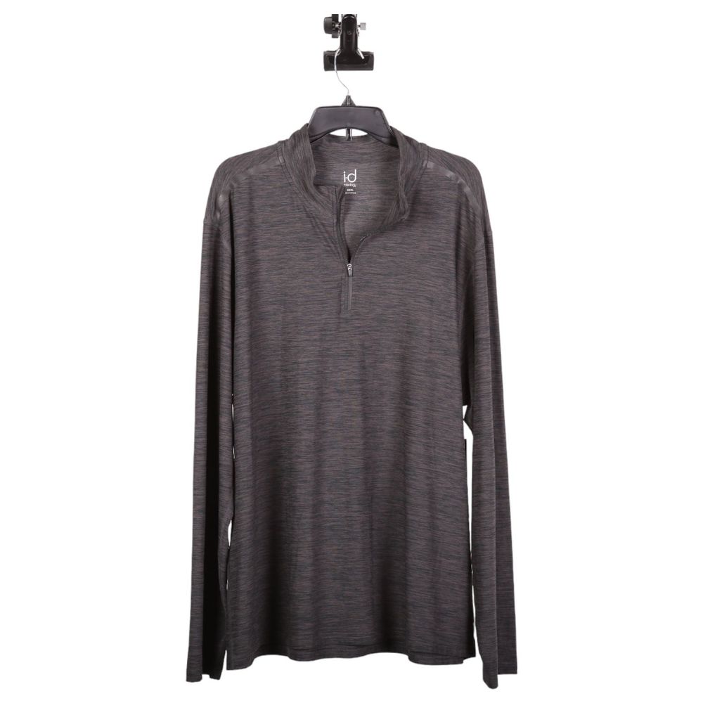 Ideology Mens Gray 1/4 Zip Long Sleeve Casual Shirt Size XXXL